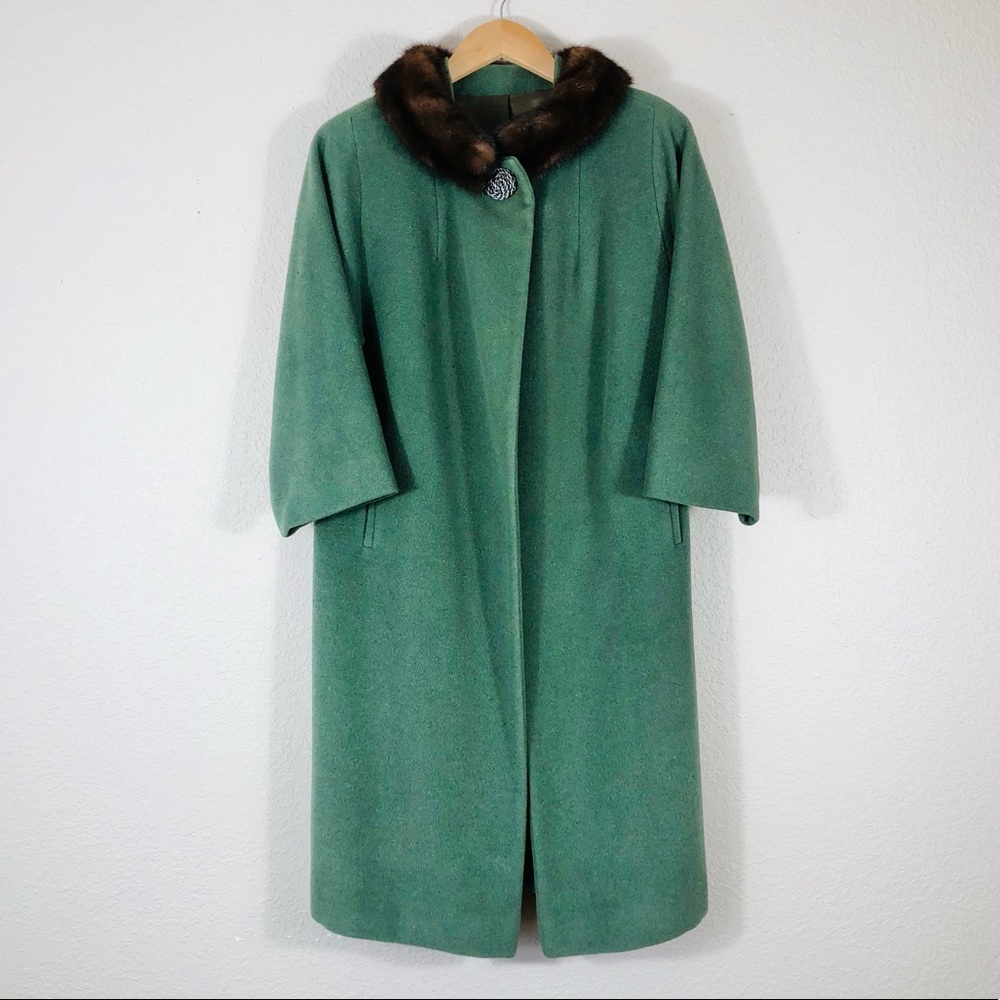 Vintage Fur Collar Car Coat Loomed in California